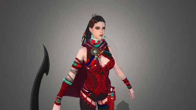 游戏模型 人物模型 部落刺客 游戏皮肤