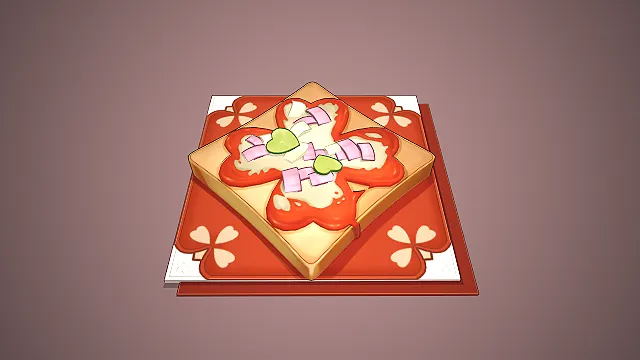 吐司料理  四叶草造型  爱心青柠  清新配色