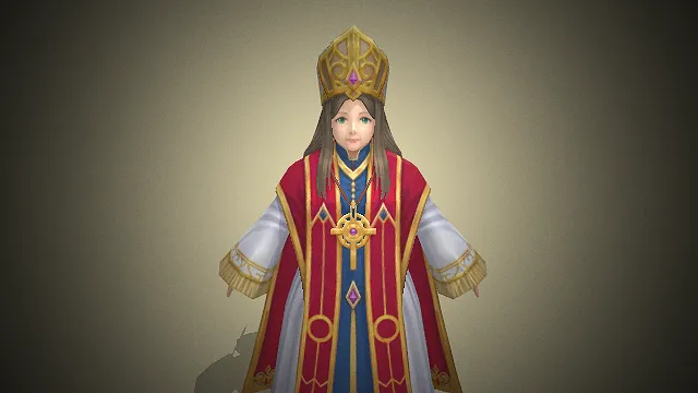 一位身着祭司长袍的女祭司3D模型