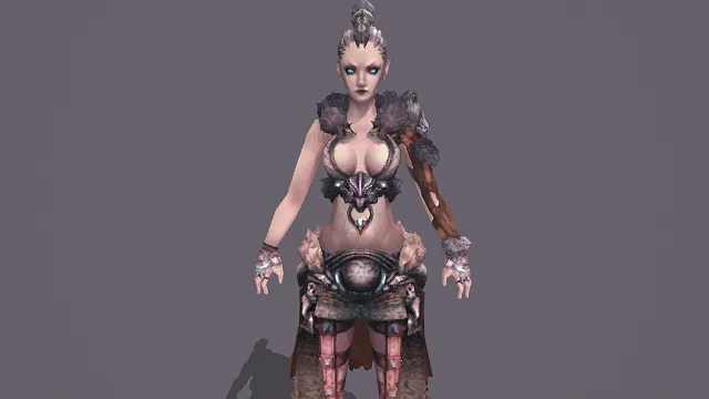 3D卡通风格奇幻人物角色模型，创意设计（3D角色人物、卡通风格、野性奇幻风，角色设计主题）