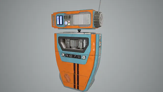 复古科幻通讯终端模型