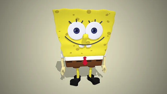 经典动画角色海绵宝宝的3D模型