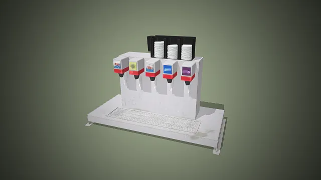 一个商用饮料机3D模型