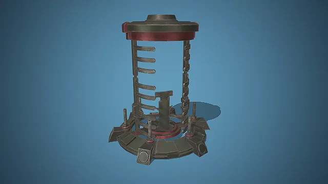 科幻装置  复古未来风  机械组件  场景模型