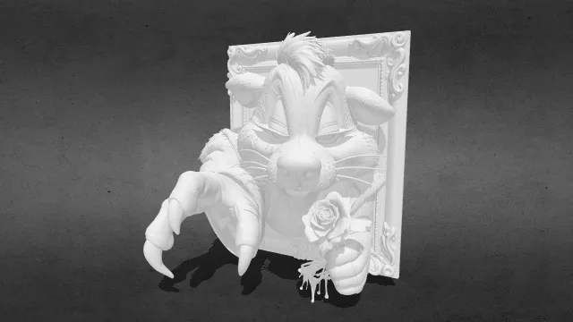 佩佩·乐·皮尤 3D恐怖画框效果stl.stl