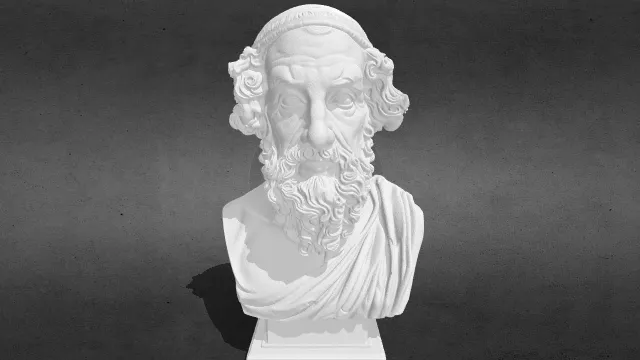 Homère - Ὅμηρος - Hómēros 半身像stl.stl