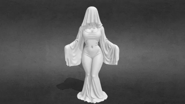 神秘的寺庙守护者_幽灵女士_obj.obj