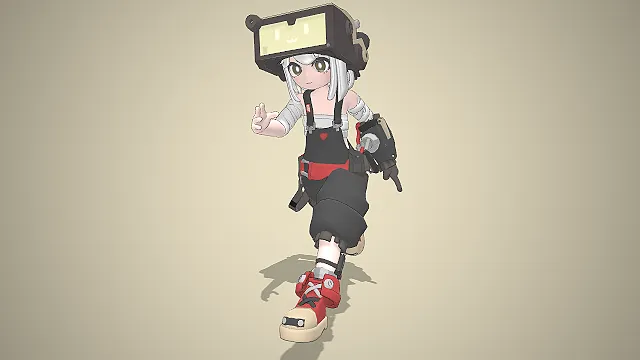 机械少女  机甲头套  工装背带裤  呆萌酷飒