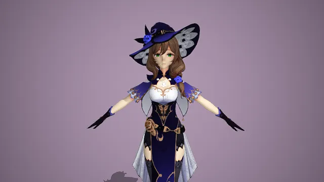 丽莎_ 原神角色模型 3D卡通二次元游戏素材