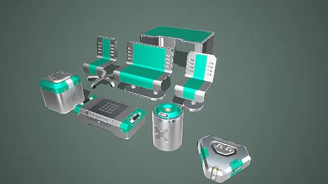 科幻家具   道具包 3D模型