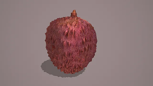 写实风美食水果荔枝3D模型 