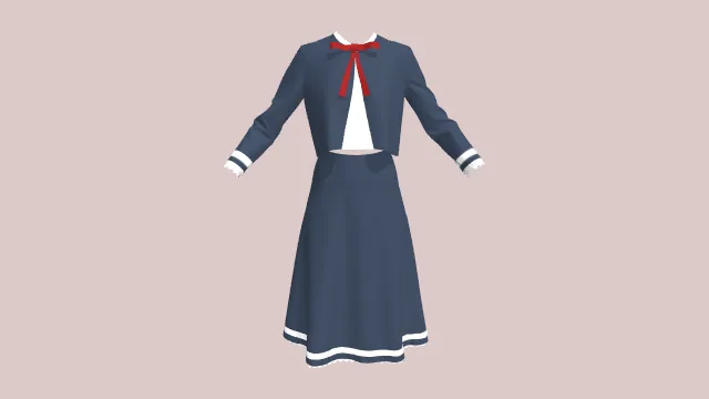女性衣服 套装 裙子 pbr模型 服饰