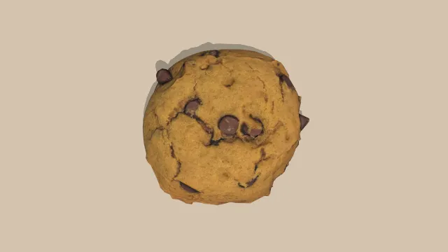 巧克力饼干曲奇饼三维扫描模型食物