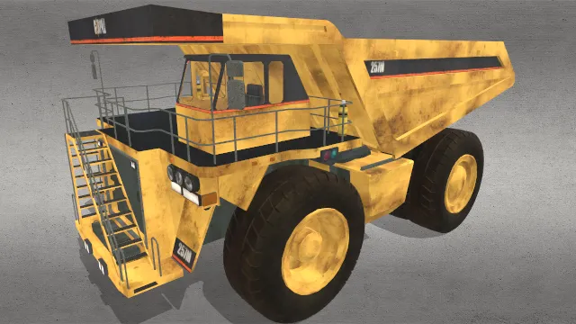 大卡车大型拉土车装土机器汽车