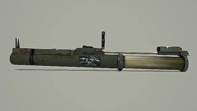 废土改装风简易火箭筒3D模型