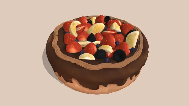巧克力水果蛋糕甜点食物