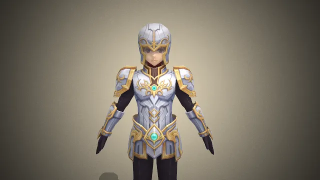 一位身着铠甲的圣殿骑士3D模型