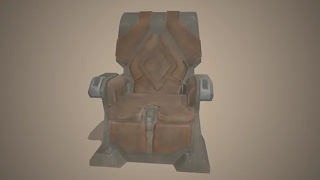 科幻驾驶舱座椅  实用主义设计  磨损皮革  工业废土风