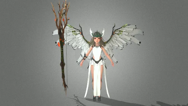 游戏模型 人物模型 森林祭司 精灵 游戏皮肤