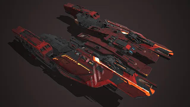 Federation Frigate GX9   3D模型宇宙飞船