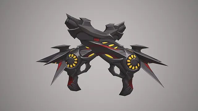 龙首双枪  奇幻武器  能量核心  暗黑风