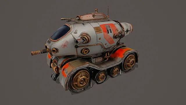 蒸汽朋克装甲探测车模型