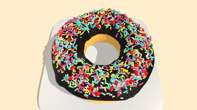 盘子装的甜甜圈甜点烘焙食物