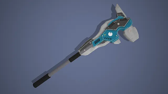 能量长柄斧  近战武器  科幻风格  未来工业风