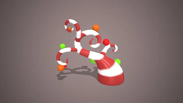 糖果藤蔓  红白条纹  圣诞风  奇幻植物