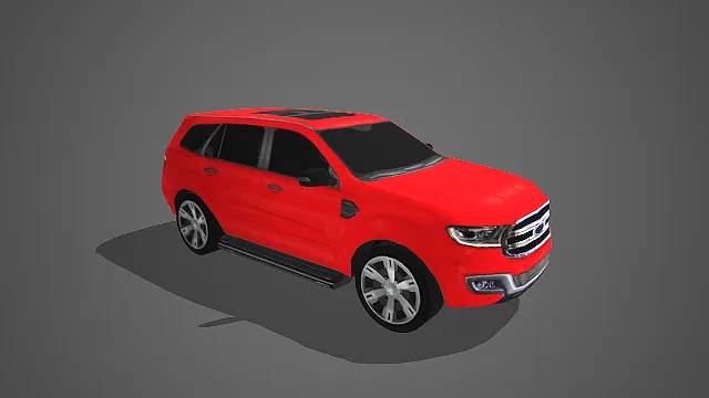 鲜红色城市 SUV3D 模型
