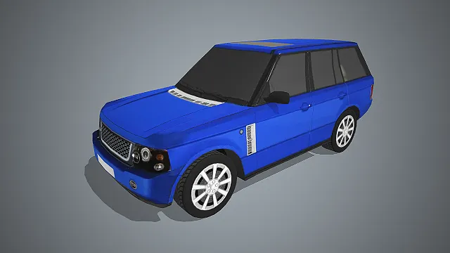 宝蓝色豪华 SUV3D 模型