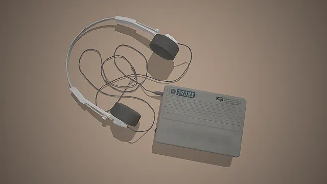 音频设备模型  便携式播放器  头戴式有线耳机  便携随身听