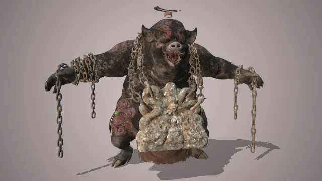 黑神话  黑猪  游戏建模  妖怪  动物