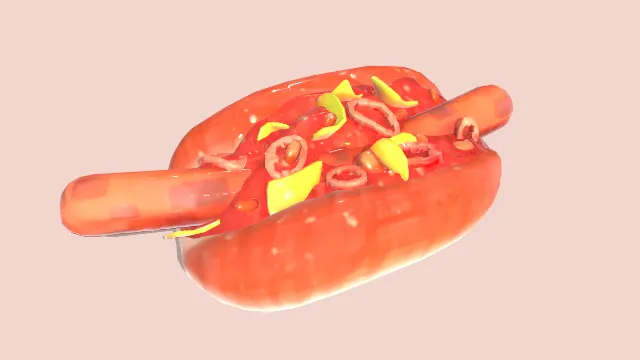 夹心热狗面包食物早餐