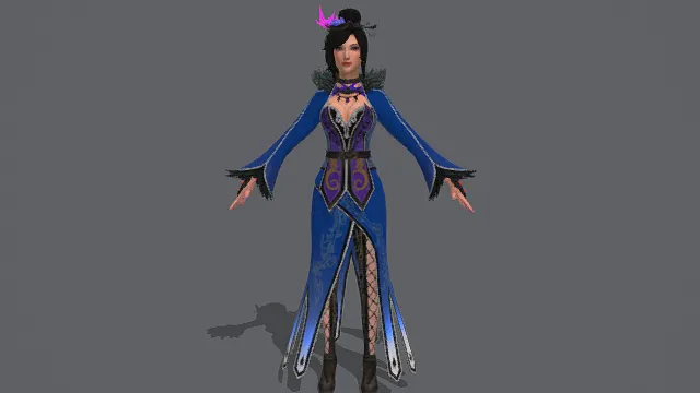 国风奇幻风女性角色模型