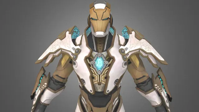 铁质纹理机器人模型机甲角色