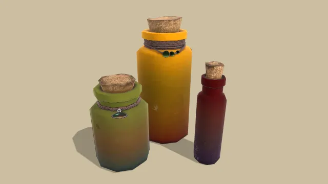 旧幻想药剂玻璃瓶装包装