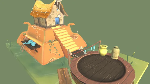 阿兹特克钓鱼小屋受《阿尔比恩在线》启发场景建筑