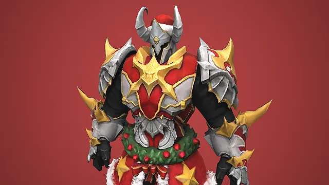 圣诞棘角战甲武士  节日战甲  副本喜庆角色  游戏模型  怪物模型