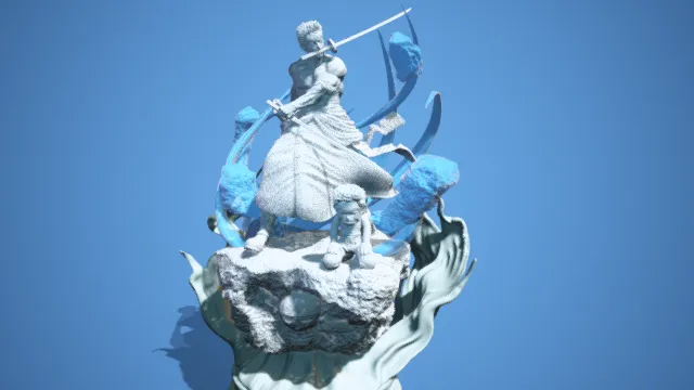 手办  佐罗  三刀流  海贼王  打印  动漫角色
