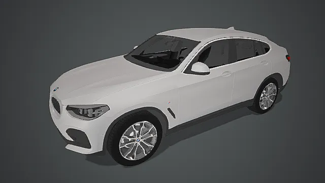 写实白色轿跑 SUV 模型