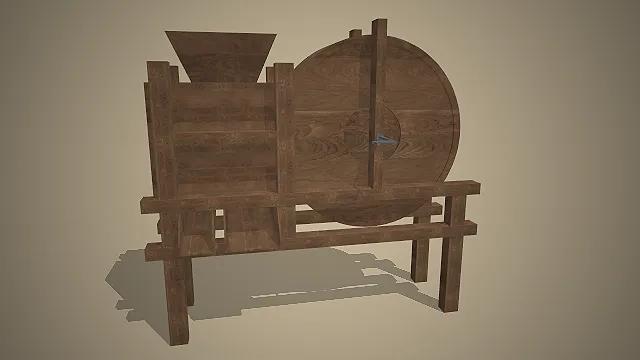 风谷车  木质粮食风选机  手摇式风车  传统工艺