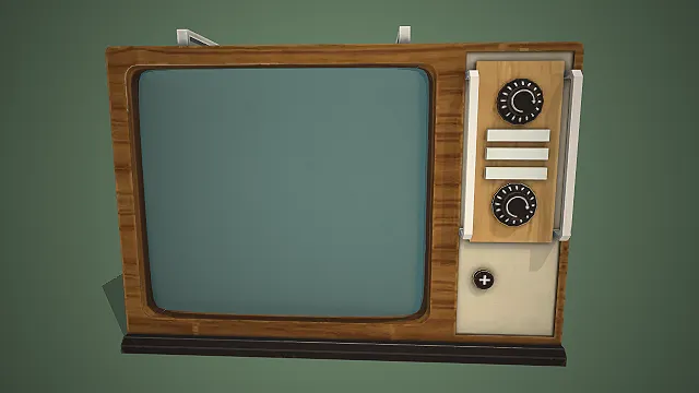 复古黑白电视机  怀旧家电  家居摆件  年代感场景物件