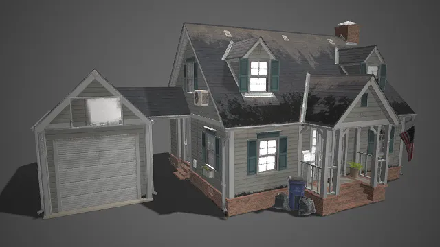 美式  郊区独栋住宅  百叶  卷帘门  生活化装饰  民居