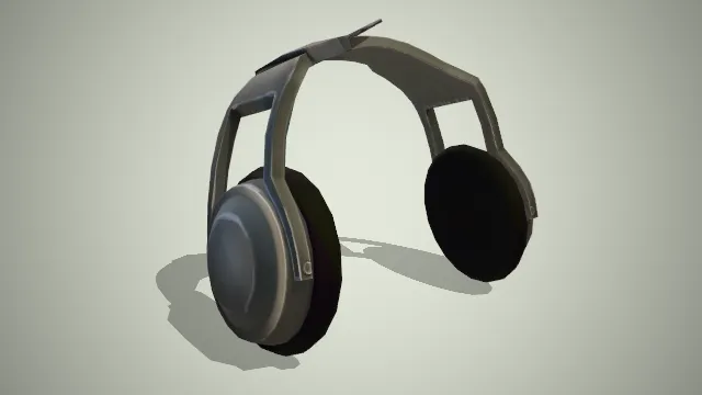 暗绿色头戴式耳机