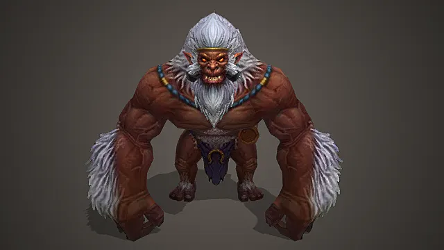 妖界莽林古巢苍毛狂猿妖王模型