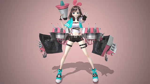 二次元虚拟偶像  绊爱  赛博甜酷风  机甲