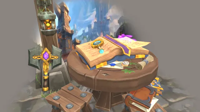 魔兽世界同人画3D模型场景书本道具武器