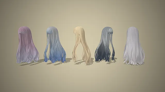 动漫发型  渐变发色  时尚发型  二次元