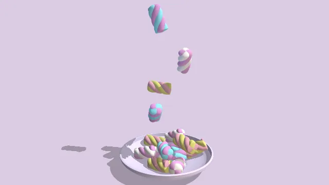 带有棉花糖的盘子甜品零食